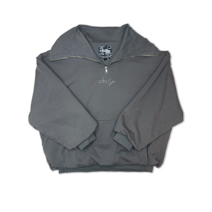 Heavy Over-sized Balaclava Hoodie featuring Old Cartoon Style Graphic - chilly