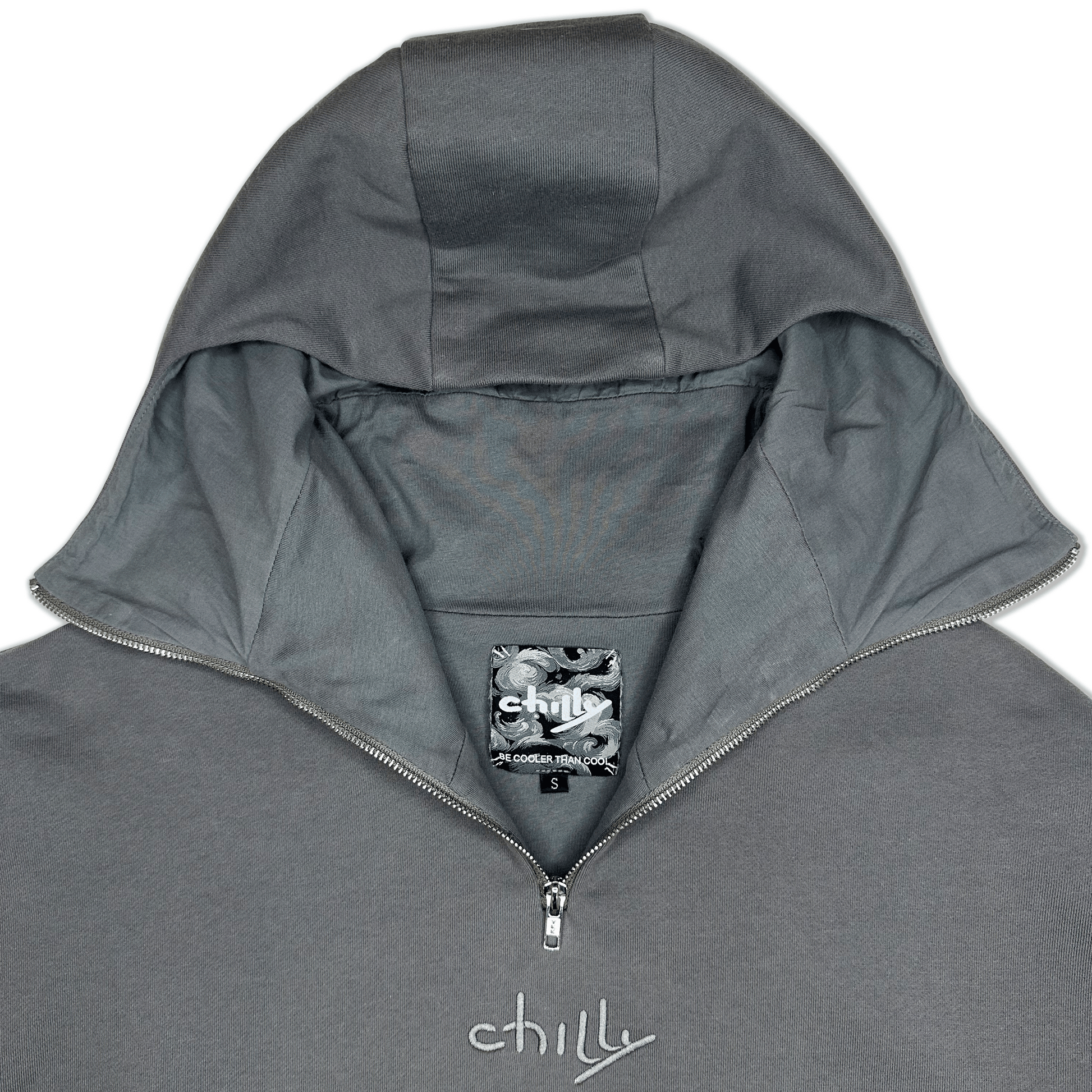 Heavy Over-sized Balaclava Hoodie featuring Old Cartoon Style Graphic - chilly