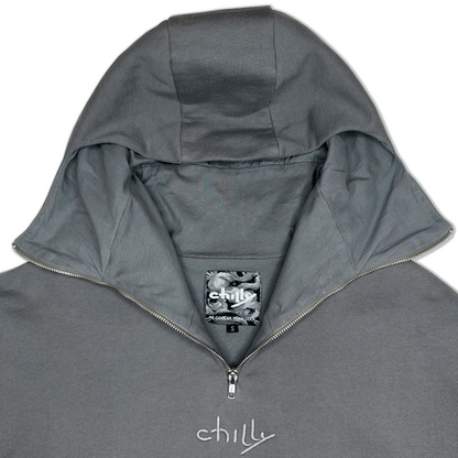 Heavy Over-sized Balaclava Hoodie featuring Old Cartoon Style Graphic - chilly