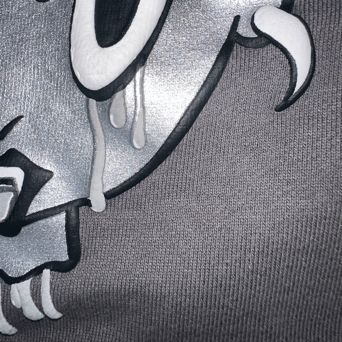 Heavy Over-sized Balaclava Hoodie featuring Old Cartoon Style Graphic - chilly