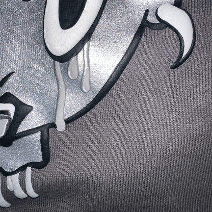 Heavy Over-sized Balaclava Hoodie featuring Old Cartoon Style Graphic - chilly